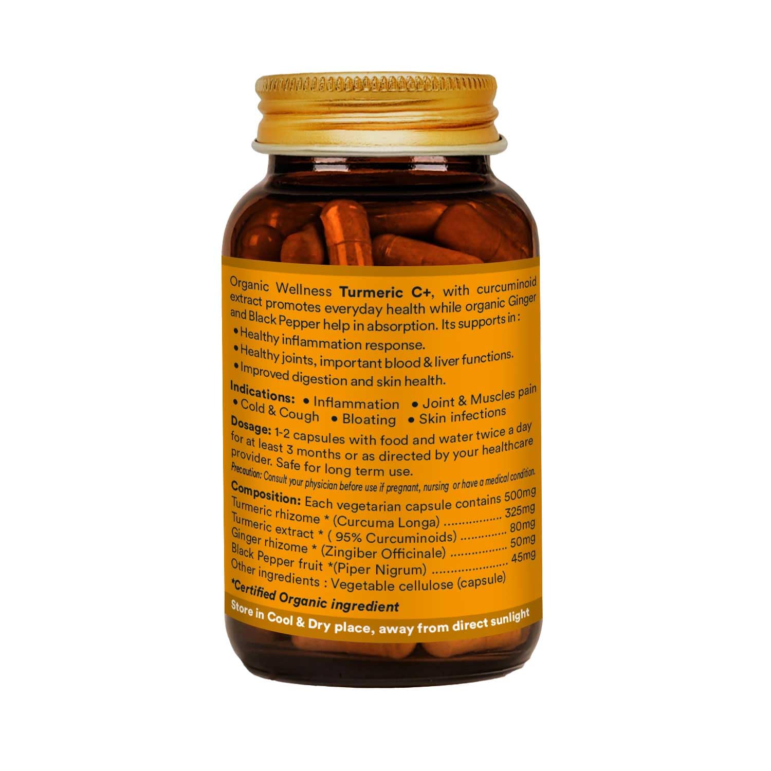 Organic Wellness Turmeric 90 Capsules - Ảnh 2