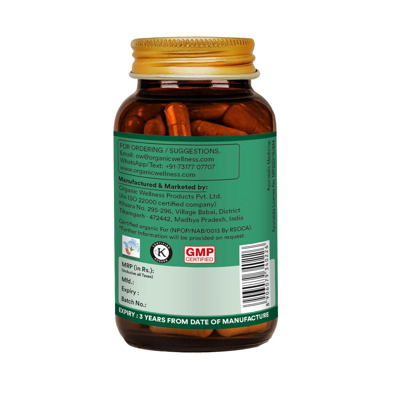 Organic Wellness Heart Fit Supplement With,Arjuna Reetha & Moringa - Ảnh 3