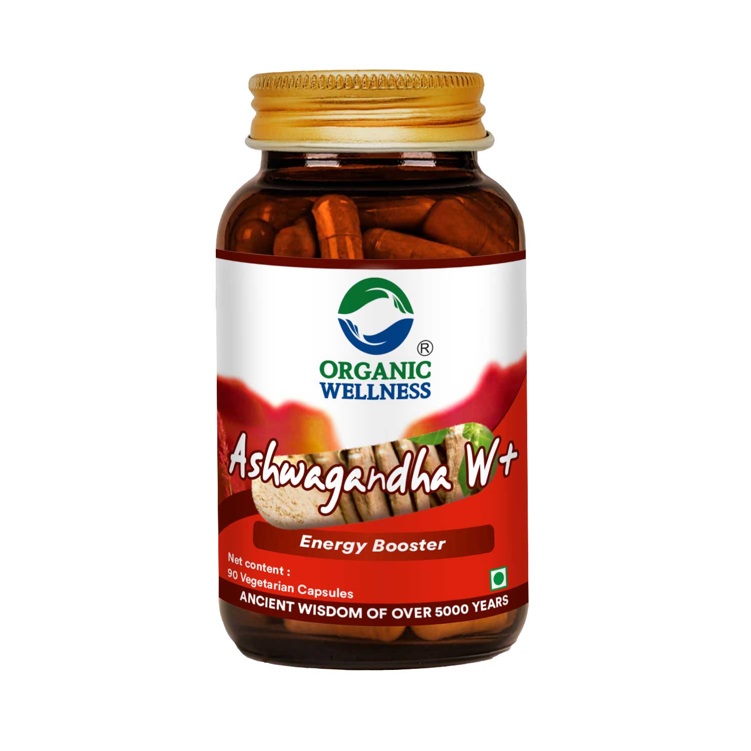 Ashwagandha | Chứng nhận Ashwagandha | Tăng cường miễn dịch, giảm stress & nâng cao sức khỏe tổng thể | Chai 90 viên